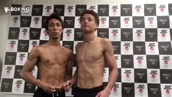 日本Sフェザー級タイトル戦前日計量