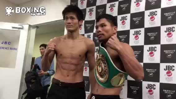 OPBFスーパーフェザー級タイトルマッチ前日計量