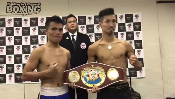 WBO-AP Lフライ級タイトル戦 前日計量