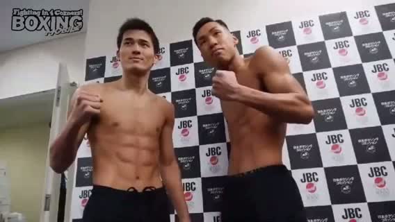 東洋太平洋Sフェザー級タイトル戦前日計量動画