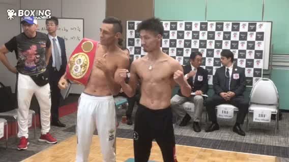 IBF世界Lフライ級タイトル戦前日計量動画