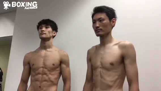 日本フェザー級タイトル戦前日計量動画