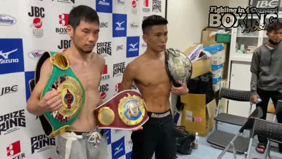 前日計量動画:L.フライ級アジア３冠統一戦