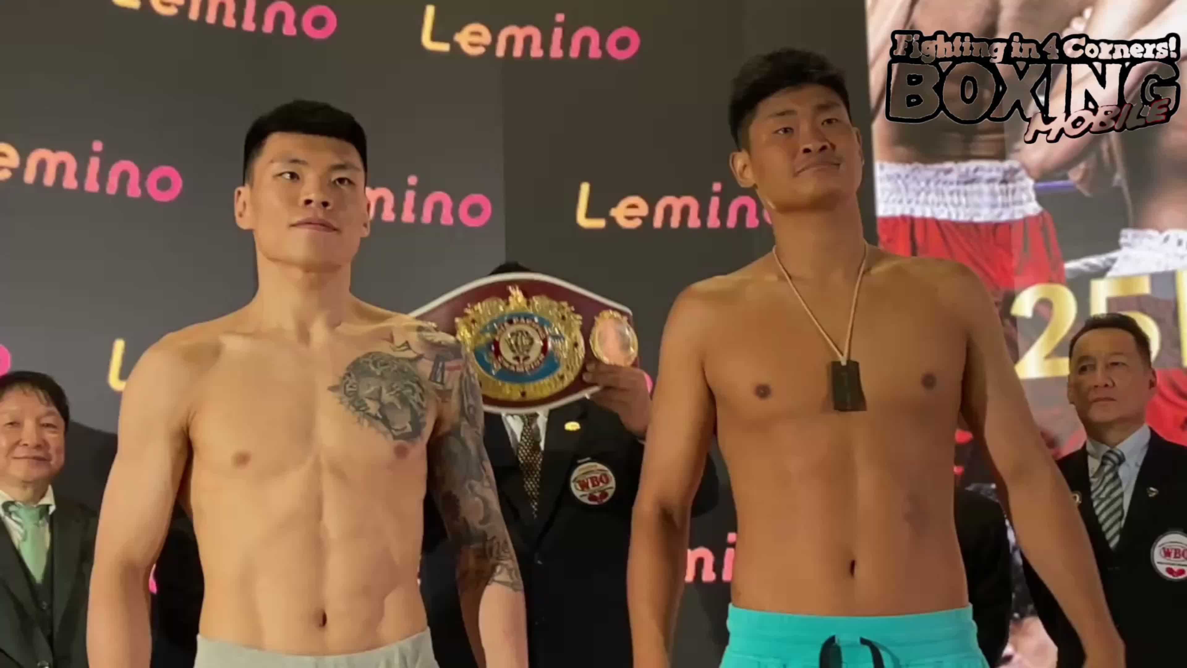 WBO-APスーパーミドル級タイトル戦前日計量動画