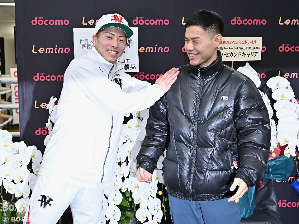 挑発厳禁!  キム・イェジュンが井上尚弥と一夜明けて笑顔で再会。