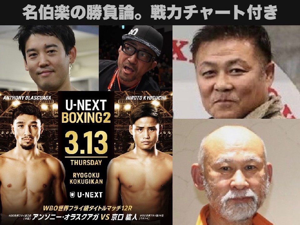 A・オラスクアガvs京口紘人! 名トレーナーの展開予想!